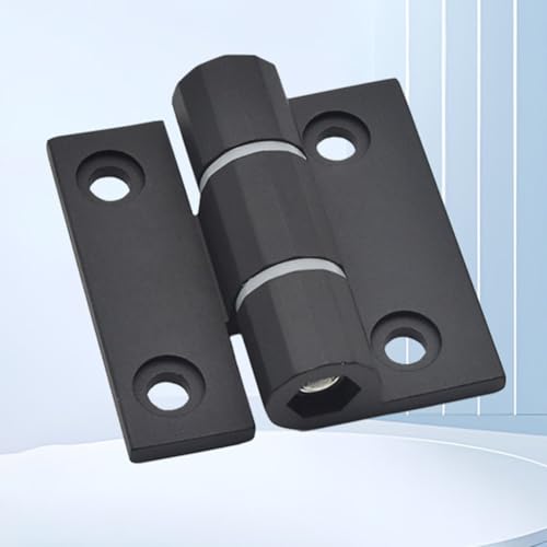 Schrankscharniere, verstellbar, Drehmoment, flache Scharniere, Zinklegierung, 360° drehbar, mit zufälliger Positionierung, für Möbel, Schranktüren, Fenster und (36 x 28 mm, schwarz), 4 Stück von Filteilect