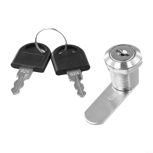 Schrankschloss aus Zinklegierung mit 2 Schlüsseln, verschiedene Schlüssel, passend für 16/20/25/30 mm Löcher, sichere Schublade, Briefkasten, Schrank, Spind für Heimbüro-Möbel (20 mm) von Filteilect