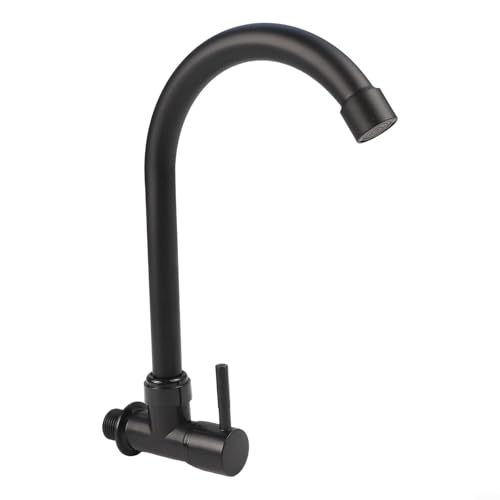 Schwarzwand-Küchen-Wasseraufbereiter, Einhebelloch-Wasserhahn, kaltes Wasser, Kunststoff-Stahlkonstruktion, rostbeständig, wassersparend, für Küche, Bar, Badezimmer (S12) (SKU) von Filteilect
