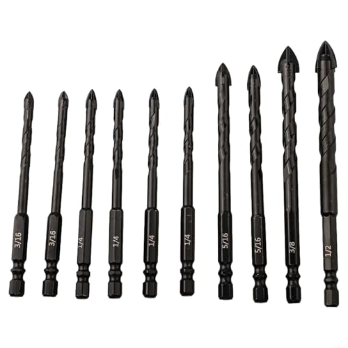 Schwerlast-Kreuzbohrer-Set, dreieckig, für Beton, Fliesen, Glas, 10 Stück Schwerlast-Kreuzbohrer-Set, dreieckig, für Beton, Fliesen, Glas, 10 Stück von Filteilect