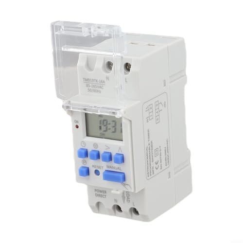 TM919TK Elektronische Zeitschaltuhr mit automatischer Sonnenaufgang-Steuerung, integrierter Kalender, mehrere Programmieroptionen, Zeitzoneneinstellungen, 16 A von Filteilect