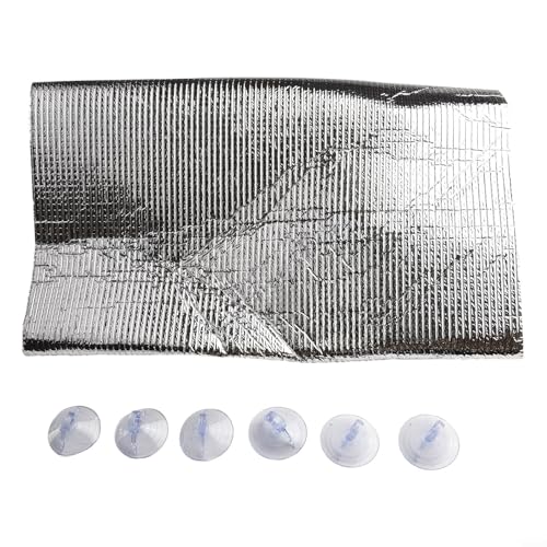 ThermoShield Pro Doppelschichtige Aluminiumfolie, Isolierfolie, 6 mm verdickt für Fenster und Dach, UV-blockierende Schattierungsfolie für sommerliche Wärmereduzierung (S1240 x 100 cm, kein Saum) (SKU von Filteilect