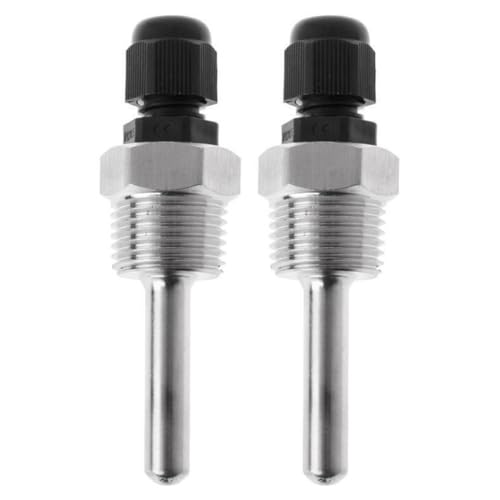 Thermowell Tauchhülsen aus 304 Edelstahl, G3/4-Gewinde, Temperatursensor-Schutzrohre für Solar-Wassertanks (8 x 50 mm), 2 Stück von Filteilect