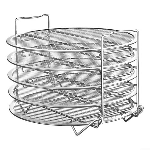 Titel: 5-lagiges Air Fryer Rack Edelstahl Stapelbar Dörrator Dampfgarer Kühlgitter für effizientes Kochen und platzsparendes Design Titel: 5-lagiges Air Fryer Rack Edelstahl Stapelbar Dörrator Dampfgarer Kühlgitter für effizientes Kochen und platzsparendes Design von Filteilect