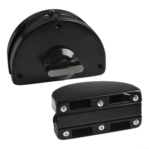 Türschloss aus Edelstahl, 10 mm - 12 mm, Schwarz von Filteilect