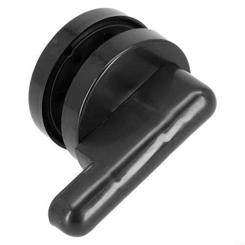 Türschloss für Badezimmer, Sichtschutz, 53 mm, rund, Kunststoff, freistehend, WC-Türgriff für öffentliche Toilette, Toilette, 53 mm, Schwarz von Filteilect