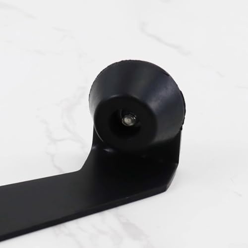 Überkopf-Türstopper aus 304 Edelstahl, 90-Grad-Stopper mit Gummipolsterung zur Geräuschreduzierung und Wandschutz, linkes und rechtes Paar, schwarzes Finish von Filteilect