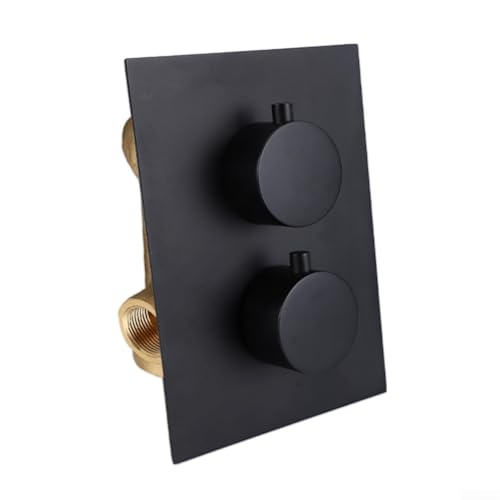 Verdecktes Thermostat-Duscharmatur, verchromtes Messing, 2-Wege-Ausgang, Badezimmer-Kontrollsystem mit eingebetteter Box (schwarz) von Filteilect