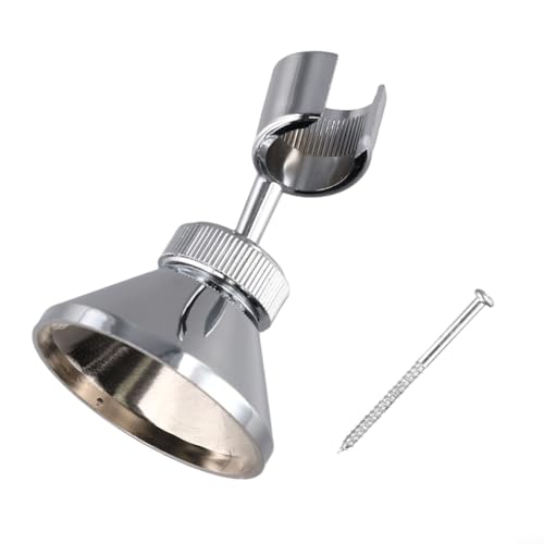 Verstellbare Chrom-Duschkopfhalterung, Wandmontage, Zinklegierung, passend für Badezimmer-Handbrause mit Schraube und Kunststoffmutter, einfach zu installieren und langlebig von Filteilect