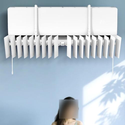 Verstellbarer Windabweiser für Klimaanlage, Wandmontage, Anti-Direktblasblech, mit Drehkopf-Design für Kühlung und Heizung zu Hause von Filteilect