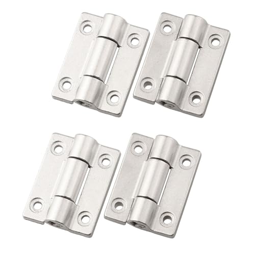 Verstellbares Drehmoment-Dämpfungsscharnier, Zinklegierung, Schrankscharnier mit zufälliger Positionierung für Möbel, Türen, Fenster, Industrieausrüstung, 4 Stück (36 x 28 mm, schwarz) von Filteilect