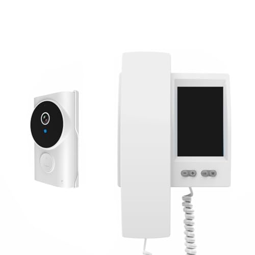 Video-Türklingel-Gegensprechanlage mit 8,9 cm (3,5 Zoll) HD-Monitor, Zwei-Wege-Audio, Nachtsicht, kein WLAN erforderlich, Weiß (Schwarz) von Filteilect