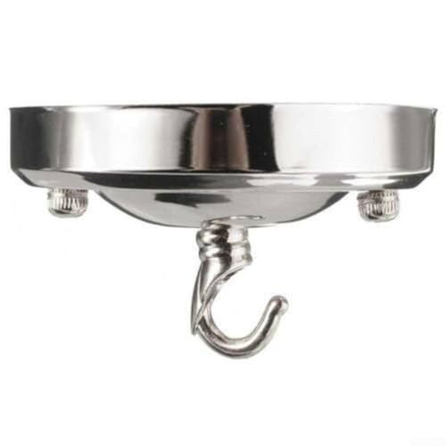 Vintage-Deckenrosettenhaken, Plattenleuchte, robustes Eisen-Hängelampen-Baldachin-Set mit Montagematerial, rostbeständiger Kronleuchter-Deckenhaken für (weiß) von Filteilect