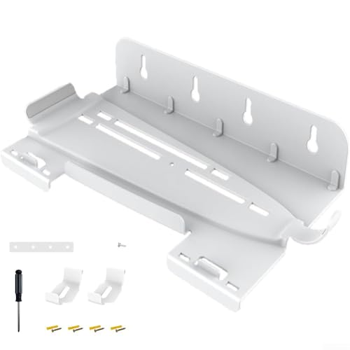 Wandhalterung für PS5 Pro, stilvoller Metall-Organizer für Konsolen-Aufbewahrung (weiß) von Filteilect