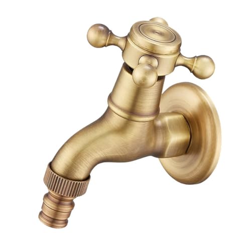 Waschmaschinenarmatur aus Messing, Wandmontage, Einhebel-Wasserhahn, G1/2-Anschluss, Gold, lang, kurz, optional (S) von Filteilect