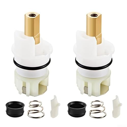 Wasserhahn-Reparatur-Set aus Messing und Edelstahl für Delta RP4993, komplettes Ersatz-Set mit 1/4-Dreh-Absperrventil, Gummisitz und Feder (weiß) von Filteilect