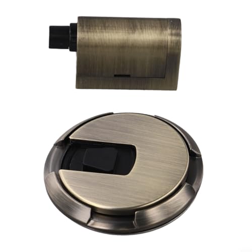 Winddichter mechanischer Bodentürstopper, Zinklegierung, Anti-Kollisionsstanzung, Installation für Innentüren, Schwarz (Bronze) von Filteilect