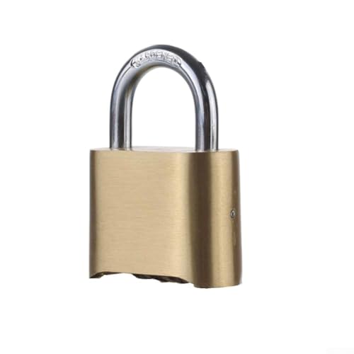 Zahlenschloss aus Messing, 4-stellig, zurücksetzbar, Sicherheitsschloss für Schuppen, Schließfächer, Werkzeugkästen und Fahrräder, wetterbeständiges Anti-Diebstahl-Design (1) von Filteilect