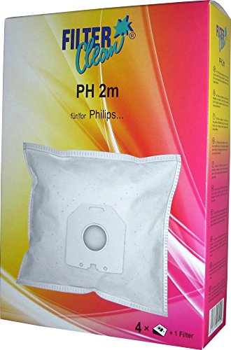 FilterClean PH 2m Staubsaugerbeutel, Spezial Filtervlies, Weiß von FilterClean