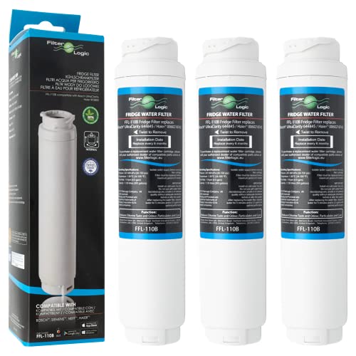 FilterLogic FFL-110B | 3x Wasserfilter kompatibel mit SIEMENS BOSCH NEFF UltraClarity 11034151 KSZ50UC0 11028820 11028825 00740560 Kühlschrank side-by-side Water Filter Ultra Clarity Filterpatrone von Filterlogic