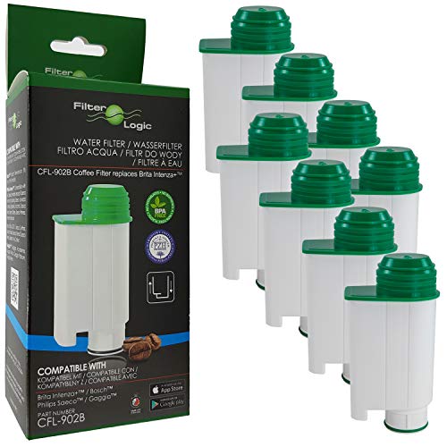 Filterlogic CFL-902B | 8er Pack - Wasserfilter für Philips Saeco CA6702/10 CA6702/00 CA6702 kompatibel mit Brita Intenza+ Wasserfilterkartusche Wasserfilterpatrone für Kaffeevollautomat Kaffeemaschine von Filterlogic