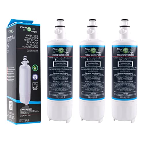 FilterLogic FFL-157LB | Interner Wasserfilter ersetzt 4874960100 kompatibel mit Beko, Grundig, Elektra-Bregenz, Blomberg, Küppersbusch, Privileg, Smeg Kühlschrank (3er Pack) von Filterlogic