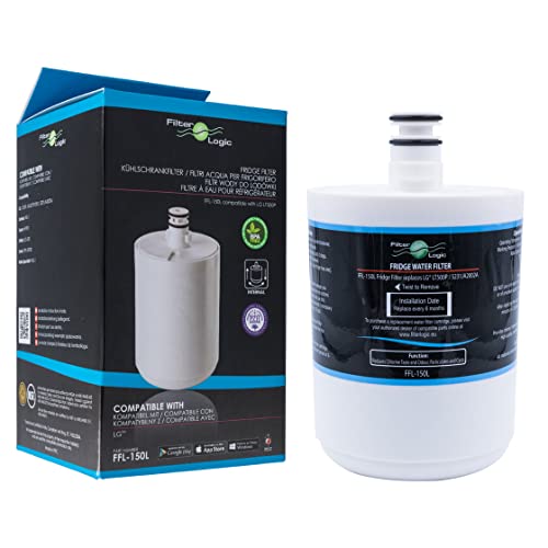 FilterLogic FFL-150L | 1x Wasserfilter kompatibel mit LG ADQ72910901, GEN11042F-08, GEN11042FR-08, 5231JA2002A, LT500P Premium Filter - Interner Kühlschrankfilter für Side-by-Side Kühlschrank von Filterlogic