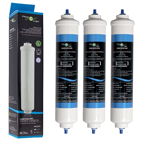 FilterLogic FFL-191X | 3er Pack externer Wasserfilter ersetzt HAIER 0060823485A Filter für Side by Side Kühlschrank HRF-628A HRF-628I HRF-630A HRF-630I HRF-522I HRF-663CJ, French Door HB22FWRSSAA von Filterlogic