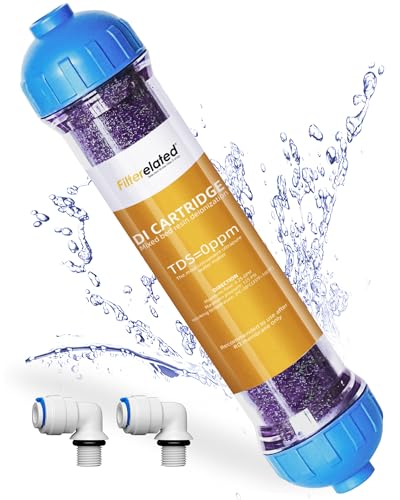 DI Harzfilter Aquarien osmoseanlage entionisierter Resinfilter Wasserfilter aquarium Mischbettharz Deionization Patrone austauschbare Filtermedien Farbumschlag reduzieren TDS von Filterelated