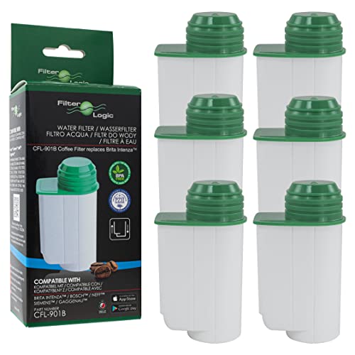 FilterLogic CFL-901B | 6er Pack - Wasserfilter für Siemens EQ Series EQ.3 EQ.300 EQ.5 EQ500 EQ.6 EQ.9 - Bosch Verocup Verobar Kaffeevollautomat kompatibel mit Brita Intenza TZ70003 TZ70033A TCZ7003 von Filterlogic