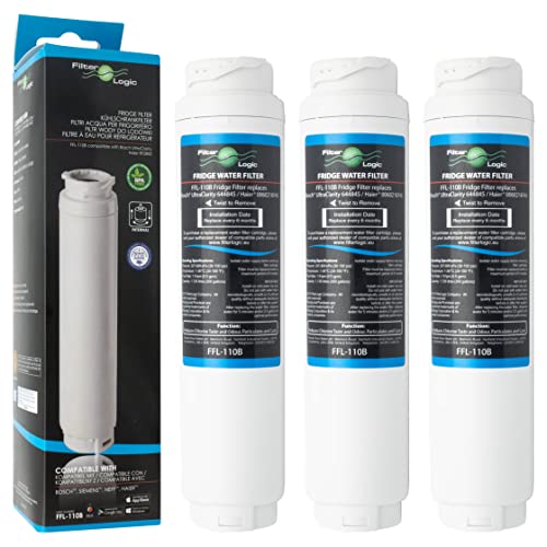 FilterLogic FFL-110B | 3x Wasserfilter kompatibel mit SIEMENS BOSCH NEFF UltraClarity 11034151 KSZ50UC0 KS50ZUC0 11028820 00740560 Kühlschrank side-by-side Water Filter Ultra Clarity Filterpatrone von Filterlogic