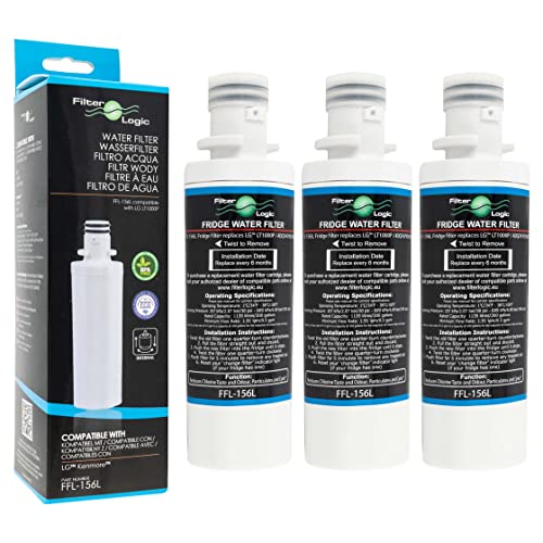 FilterLogic FFL-156L | 3x Kühlschrank Wasserfilter kompatibel mit LG LT1000P ADQ747935 ADQ74793501 Water-Filter Replacement Cartridge von Filterlogic