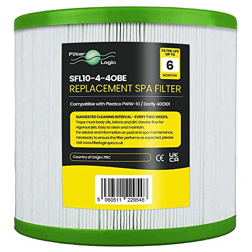 FilterLogic SFL10-4-4OBE Whirlpool-Spa-Filter, kompatibel mit Pleatco PWW10 & Darlly SC750 (1) von Filterlogic