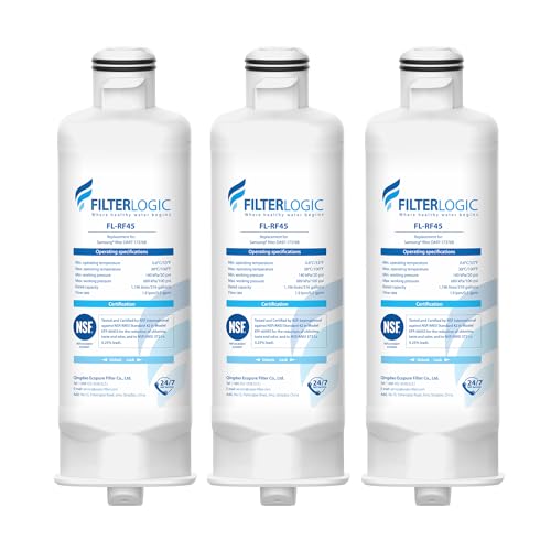 Filterlogic DA97-17376B Refrigerator Water Filter, Replacement for Samsung Genuine HAF-QIN/EXP, DA97-17376B, DA97-08006C, HAF-QIN (Pack of 3) von Filterlogic