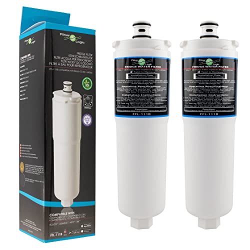 Filterlogic FFL-111B | 2er Pack Wasserfilter kompatibel mit 3M CS-52 für Bosch, Siemens, Neff, Gaggenau Kühlschrank Filter EVOLFLTR10 00576336, 576336, 00640565, 640565, CS-452, CS-451, CS-51 von Filterlogic