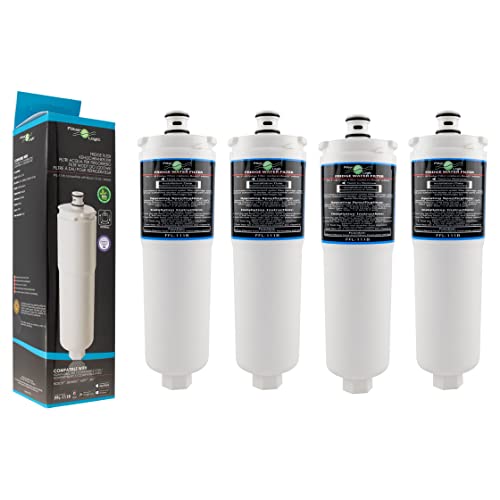 Filterlogic FFL-111B | 4er Pack Wasserfilter kompatibel mit 3M CS-52 für Bosch, Siemens, Neff, Gaggenau Kühlschrank Filter EVOLFLTR10 00576336, 576336, 00640565, 640565, CS-452, CS-451, CS-51 von Filterlogic