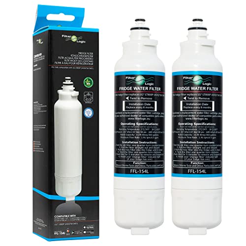 Filterlogic FFL-154L | 2x Wasserfilter kompatibel mit LG LT800P ADQ73613401 ADQ73613401-S ADQ73613408 Kühlschrankfilter Water Filter Replacement Cartridge von Filterlogic