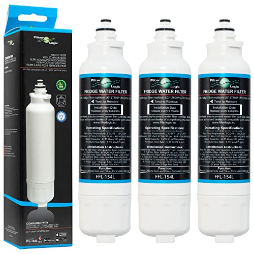 Filterlogic FFL-154L | 3x Wasserfilter kompatibel mit LG LT800P ADQ73613401 ADQ73613401-S ADQ73613408 Kühlschrankfilter Water Filter Replacement Cartridge von Filterlogic