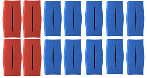14 x Ersatz Filter Schwamm passend für Oase Biotec 30 (10x grob 10ppi + 4X fein 30ppi) | Set 10x Blau 4X Rot von Filterwelt