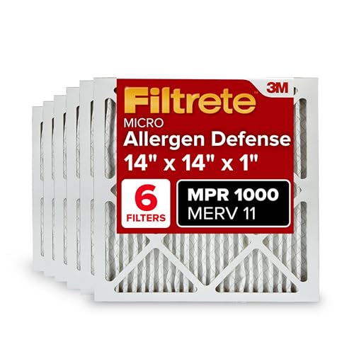 Filtrete 14 x 14 x 1, AC Ofenluftfilter, MPR 1000, Mikro-Allergenschutz, 6er-Pack (genaue Maße 35 x 35 x 0,81 cm) von Filtrete
