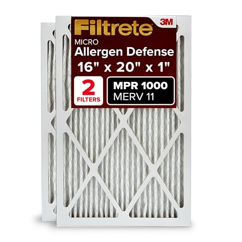 Filtrete 16x20x1, AC Furnace Air Filter, MPR 1000, Micro Allergen Defense, 2-Pack (exact dimensions 15.719 x 19.719 x 0.84) von Filtrete