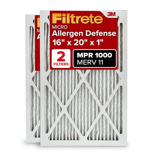 Filtrete 16x20x1, AC Furnace Air Filter, MPR 1000, Micro Allergen Defense, 2-Pack (exact dimensions 15.719 x 19.719 x 0.84) von Filtrete