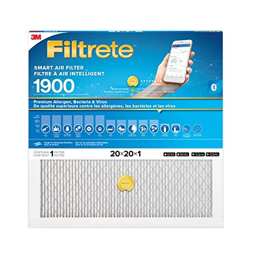 Filtrete 20x20x1 Smart Furnace Filter, MPR 1900 MERV 13, 1-Inch Premium Allergen, Bacteria and Virus Air Filters for ACs and Furnaces, 1 Filter von Filtrete