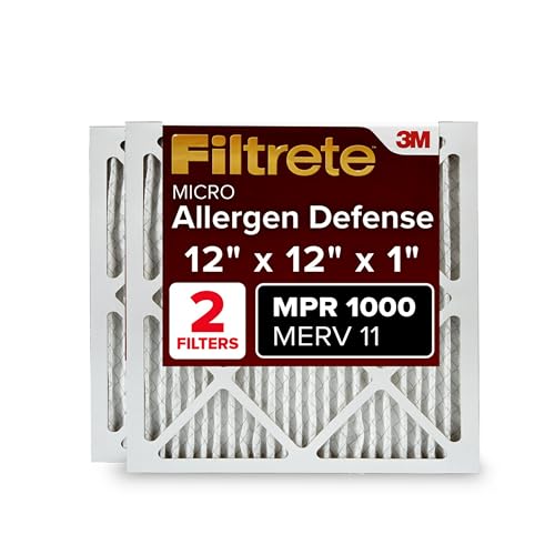 Filtrete MPR 1000 Micro Allergen Defense AC Ofen Air Filter, 12 x 12 x 1, 2er Pack von Filtrete