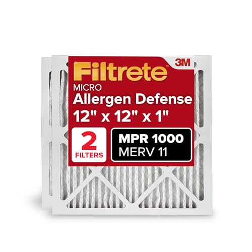 Filtrete MPR 1000 Micro Allergen Defense AC Ofen Air Filter, 12 x 12 x 1, 2er Pack von Filtrete