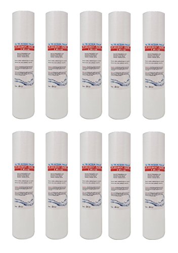 Filtri Acqua Italia Filterkartusche für Sediment, 10 Zoll, Micron 5, für Umkehrosmose, Wasserreiniger, 10 Stück von Filtri Acqua Italia