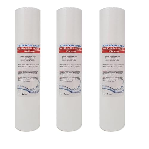 Wasserfilterkartusche 10 Mikron 10 Zoll (25,4 cm) von Filtri Acqua Italia