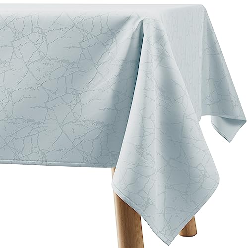 Filumi Tischdecke 110x160 cm Silber Abwaschbar Für Indoor Outdoor Marmormuster Manil von Filumi