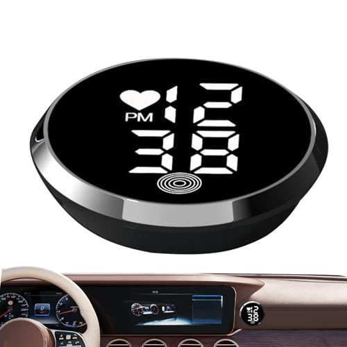 Filvczt Armaturenbrett Uhr,Interieur Klebe Digitale Uhr - LED Zeitanzeige Selbstklebend Für Motorrad Auto Fahrrad LKW Luftauslass Armaturenbrett von Filvczt