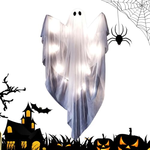 Filvczt Geist Halloween Deko,Leuchtende - Statuen Hängbare Figuren Leuchtend Gruselig Mit Sound Für Haus Wohnung Garten Tür Eingangsbereich Draußen Filvczt Geist Halloween Deko,Leuchtende - Statuen Hängbare Figuren Leuchtend Gruselig Mit Sound Für Haus Wohnung Garten Tür Eingangsbereich Draußen von Filvczt